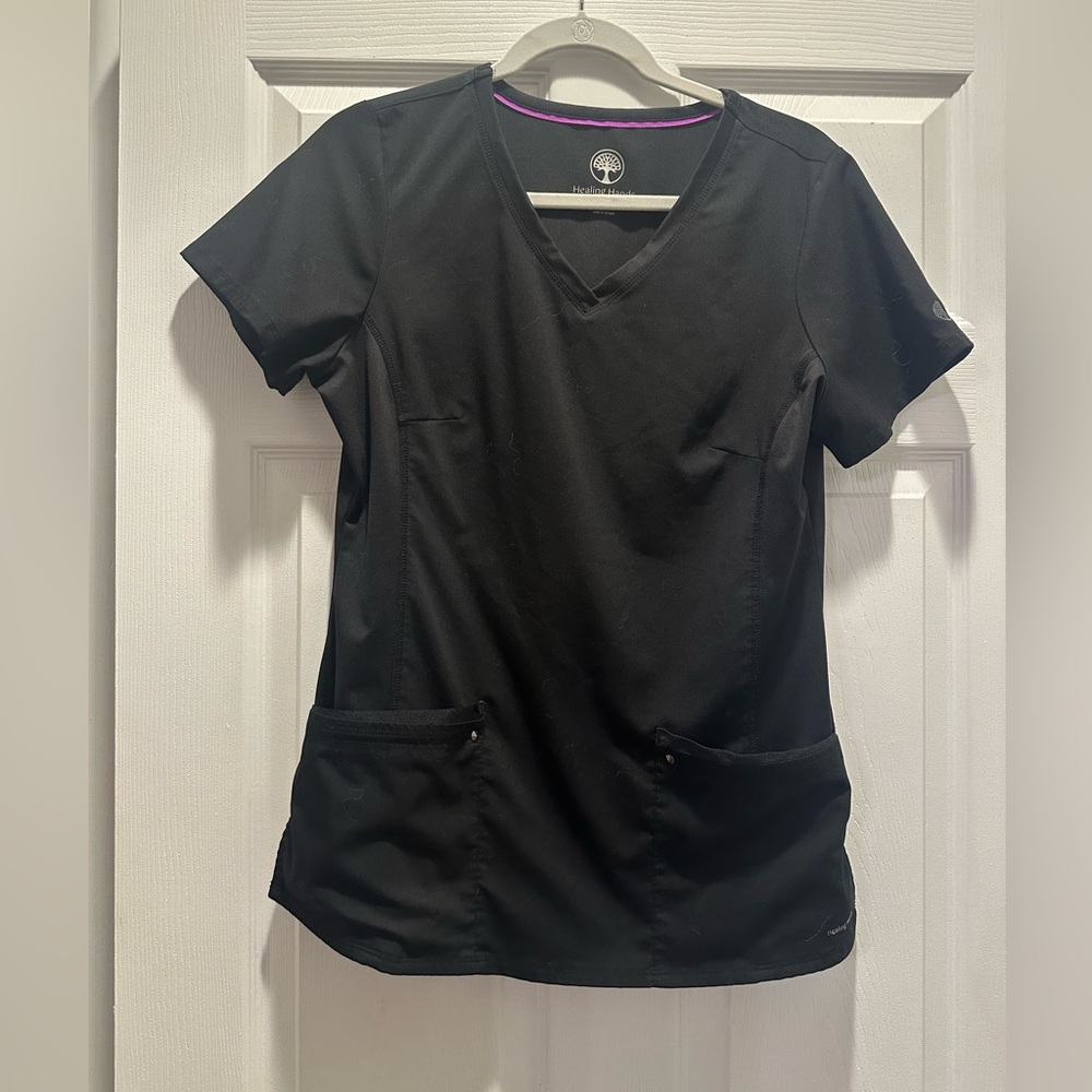 Healing Hands scrub top M Black